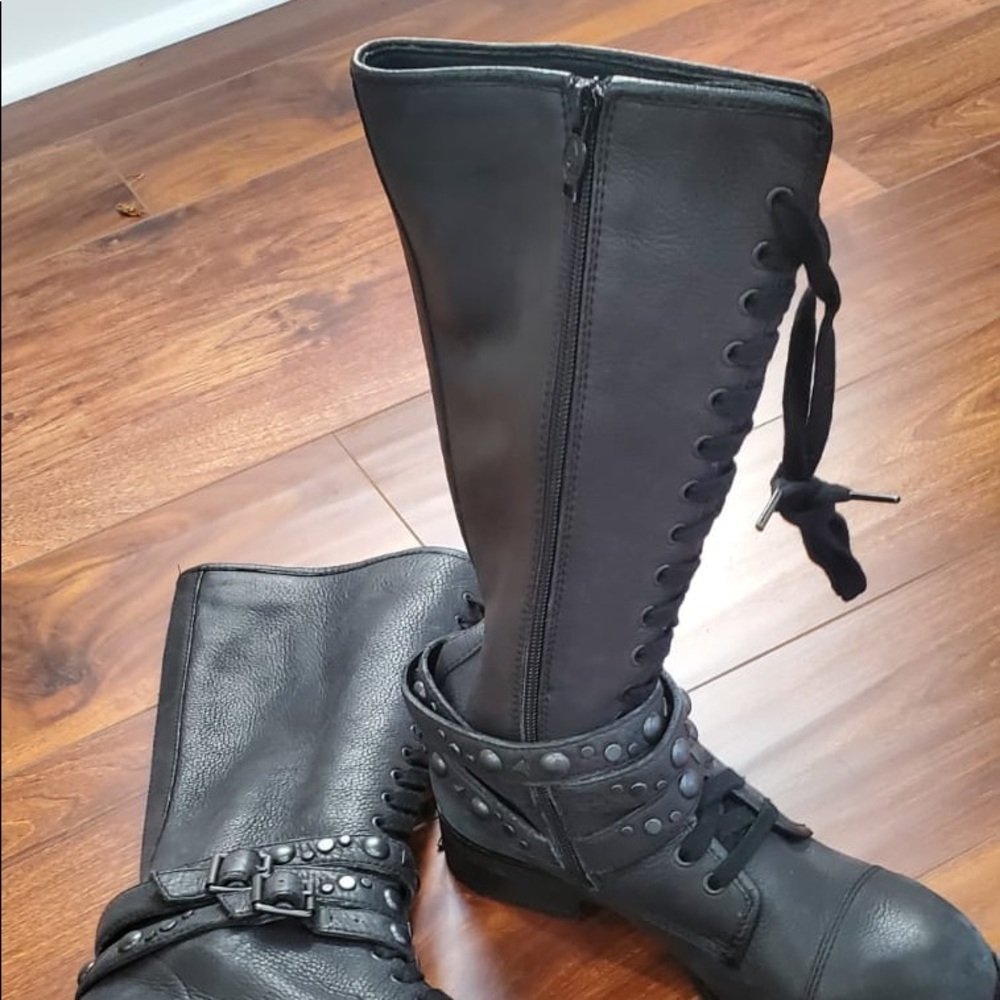 ASH Black Boots with side zipper